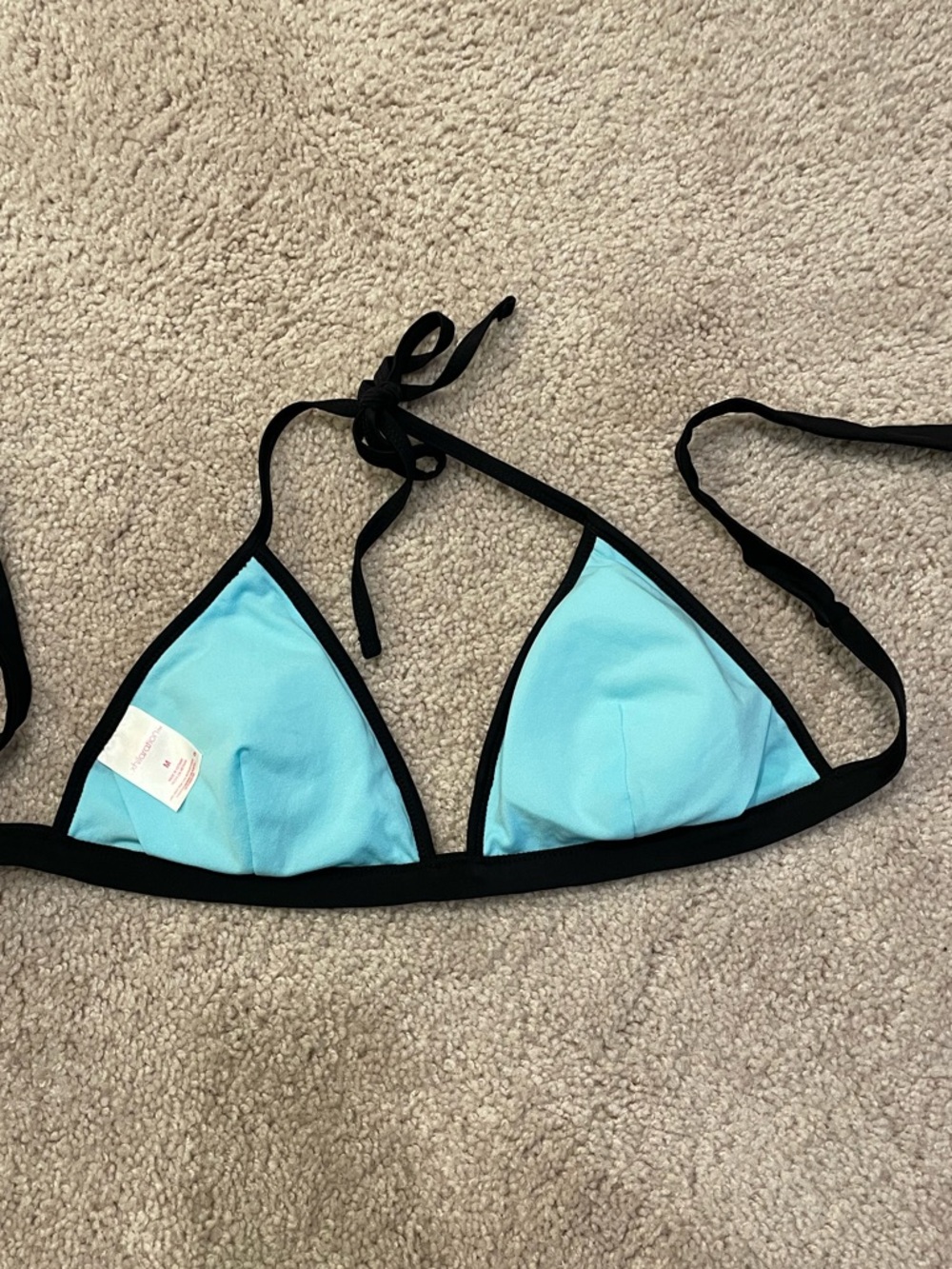 Color-block Triangle Bikini Top - Picture 2 of 3